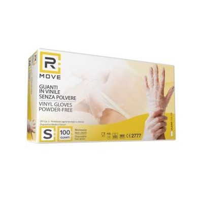 RMOVE 1CONF. DA 100PZ - GUANTI VINYL CLEAR USO MEDICO SENZA POLVERE